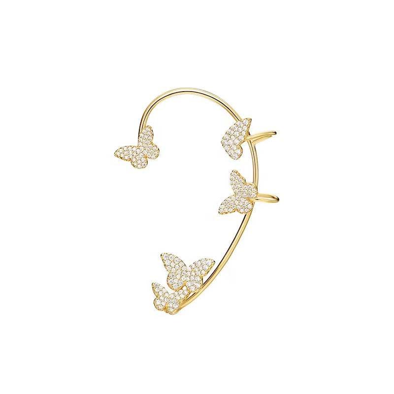 Gold or Silver Butterfly Ear Clips - Adorn Your Ears with Elegance ✨