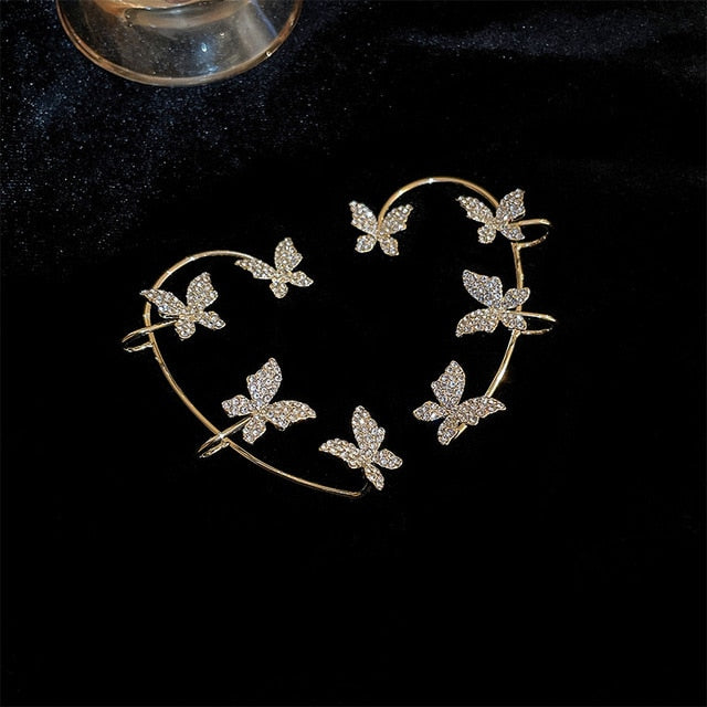 Gold or Silver Butterfly Ear Clips - Adorn Your Ears with Elegance ✨